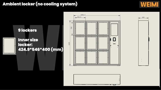 Micron Exported Globally Customized Locker Vending Machine For Eggs Cheese Fresh Flowers Vending Machine