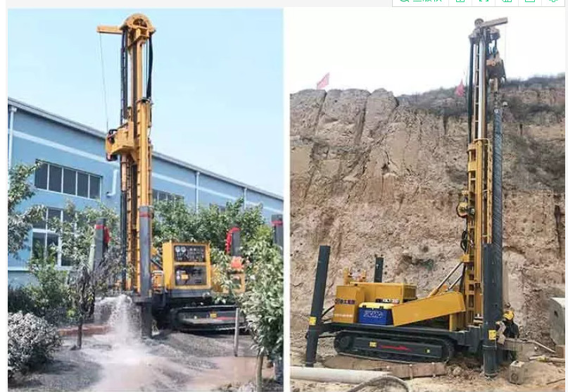 Crawler Borehole 380V Water Well Drilling Rig Mining Pneumatic Dth