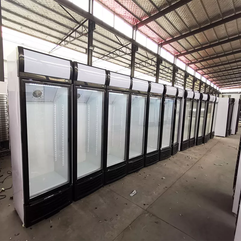 Upright beverage display fridge single glass Door vertical display refrigerator for commercial use