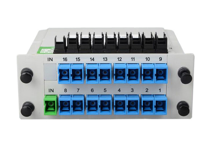 1x16 Plc Fiber Optic Splitter Box, SC APC Cassette fiber splitter plug-in