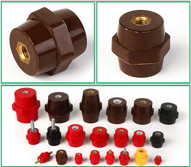 hexagonal red busbar insulator