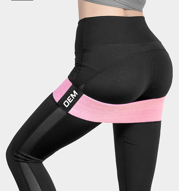 Polyester Webbing 66*8cm Fabric Glute Resistance Bands Thick Latex Silk