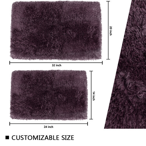 Pile Height 4cm 60 X 80cm Fast Drying Shower Mat Scratch Free