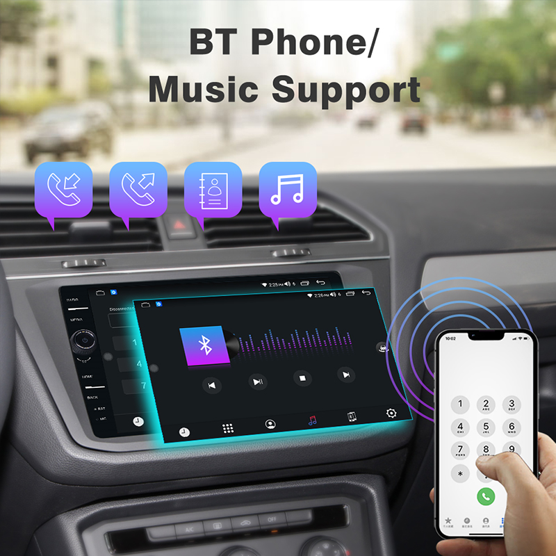 3G/4G Sim Card Connection Universal 9" QELD Car Radio with Apple Carplay and Android Auto