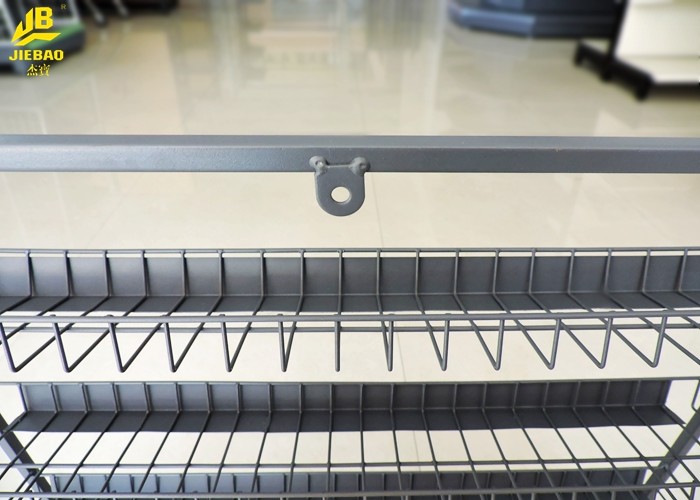 Metal Snack Display Racks Countertop , 4 Layer Potato Chip Rack Snack Display Rack