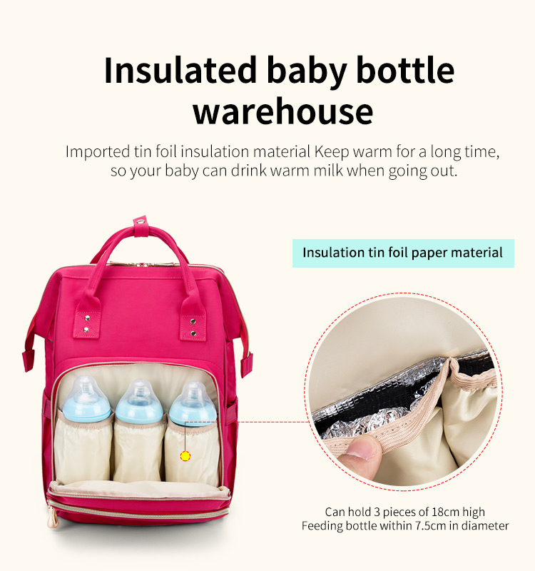 Multifunctional Adventure Diaper Bag Backpack With USB D Buckle Trailer Design