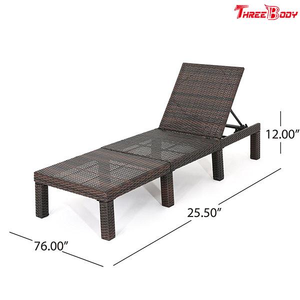 Polyethylene Wicker Outdoor Patio Lounge Chairs Without Cushion 76.60 * 25.50 *