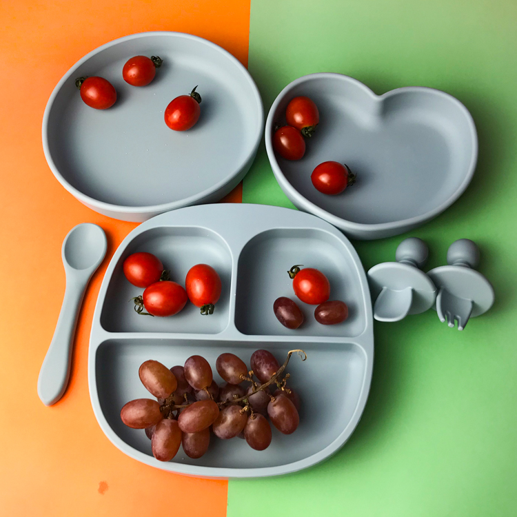 Baby Feeding Set Plate For Fruits Factory Price Customized Heart Shape Bpa Free