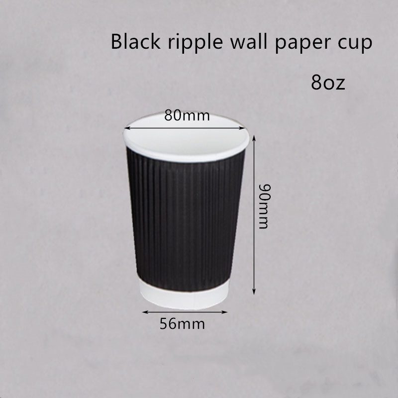 Corrugated 250gsm 300gsm Kraft Paper Coffee Drinking Cup Disposable
