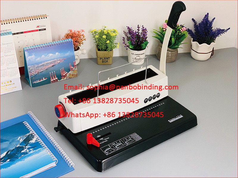 8.47mm Pitch 4mm Hole Twin Wire Binding Machine For A4 Paper
