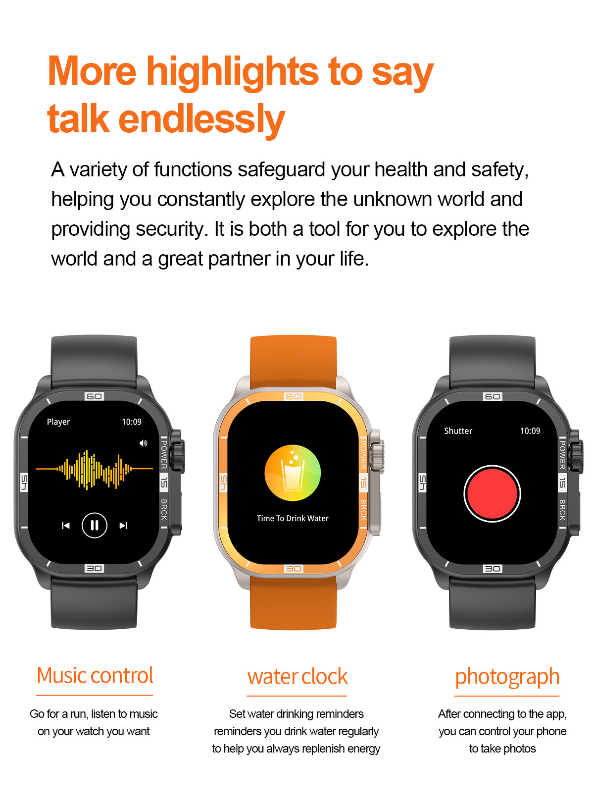 Hk96 Smart Watch High Performance Program Dock Bluetooth Calls Call Reminders Sms App Infomation