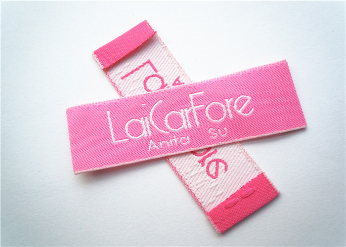 Heat cut Clothing Label Tags woven for back neck label with customized logo