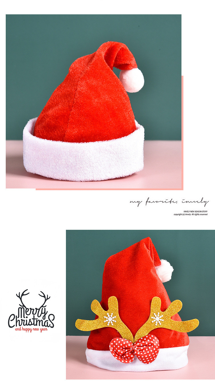 Santa Claus Christmas Hat Red Xmas Decoration For Fancy Dress Up Unisex Costume