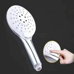 Bathroom Faucet Tap Accessories Push Button Polished Chrome Water Tap Handheld Shower Head
