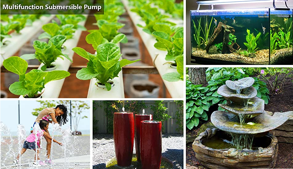 24V DC Water Pump Submersible Saltwater Aquarium Sump Pump With LCD Display Controller