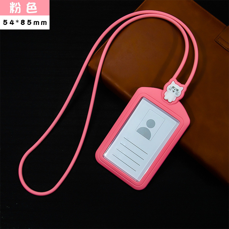 Professional Silicon Card Holder with Lanyard Neck Strap BPA Free