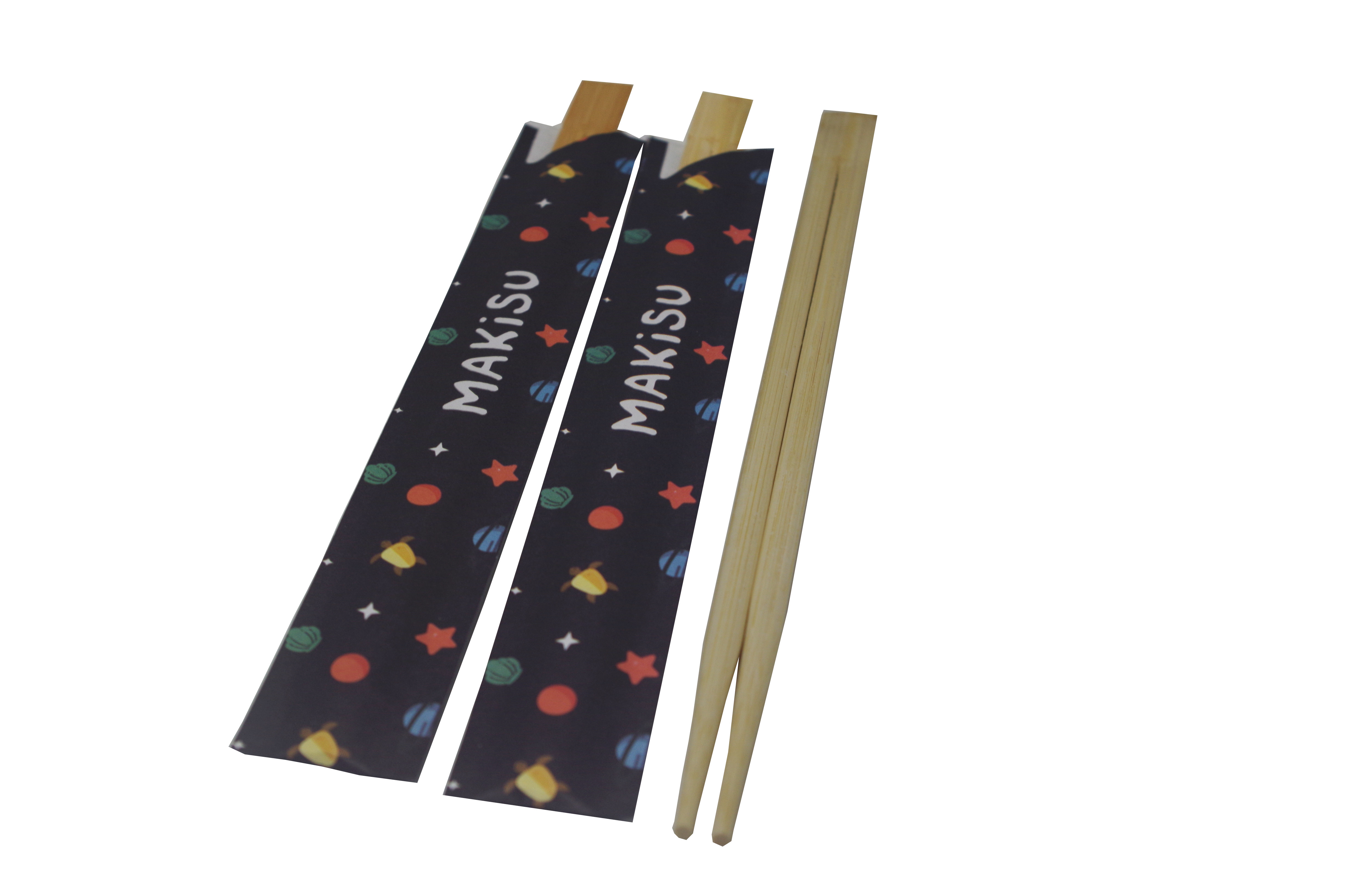 Connected Disposable Bamboo Chopsticks 210*4.8mm In Sleeves