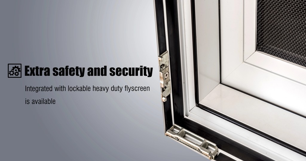Glazed TS8585 1.8mm Double Hung Impact Windows
