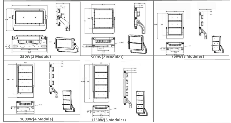 Dualrays F5 Series LED Flood Light IP66 Waterproof For Outdoor Application 5 Years Warranty