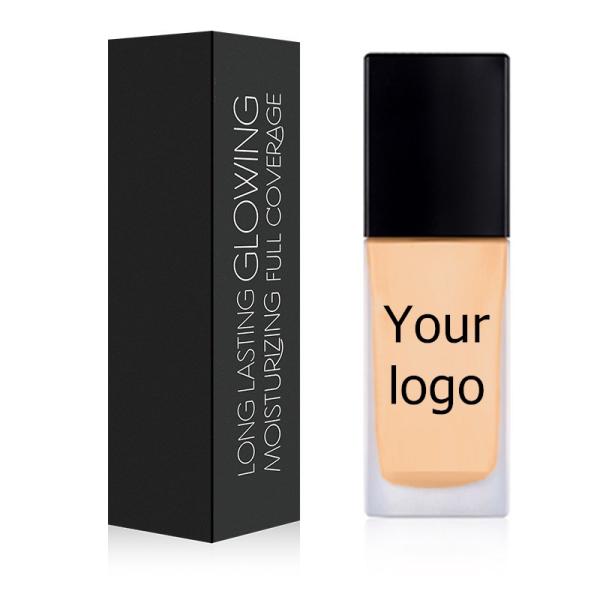 Custom Makeup Matte Full Coverage Liquid Foundation Glass Bottle Vegan Cushion Foundation Private Label