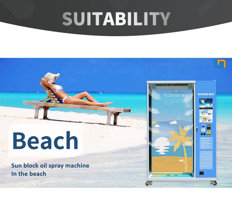 Micron 22 Inch Touch Screen Spray Vending Machine For Sun block oil