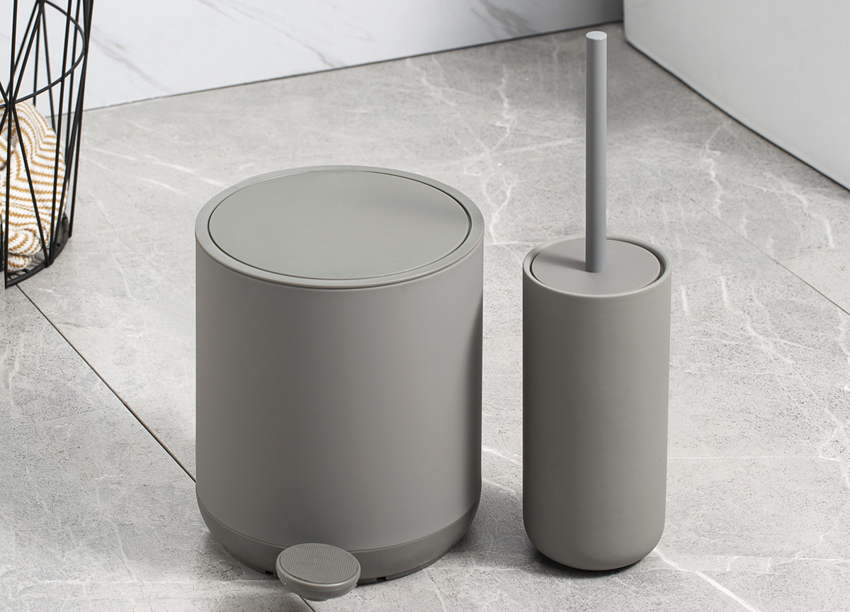 Household Living Room Organizer Step On Garbage Can With Soft Close Trash Can