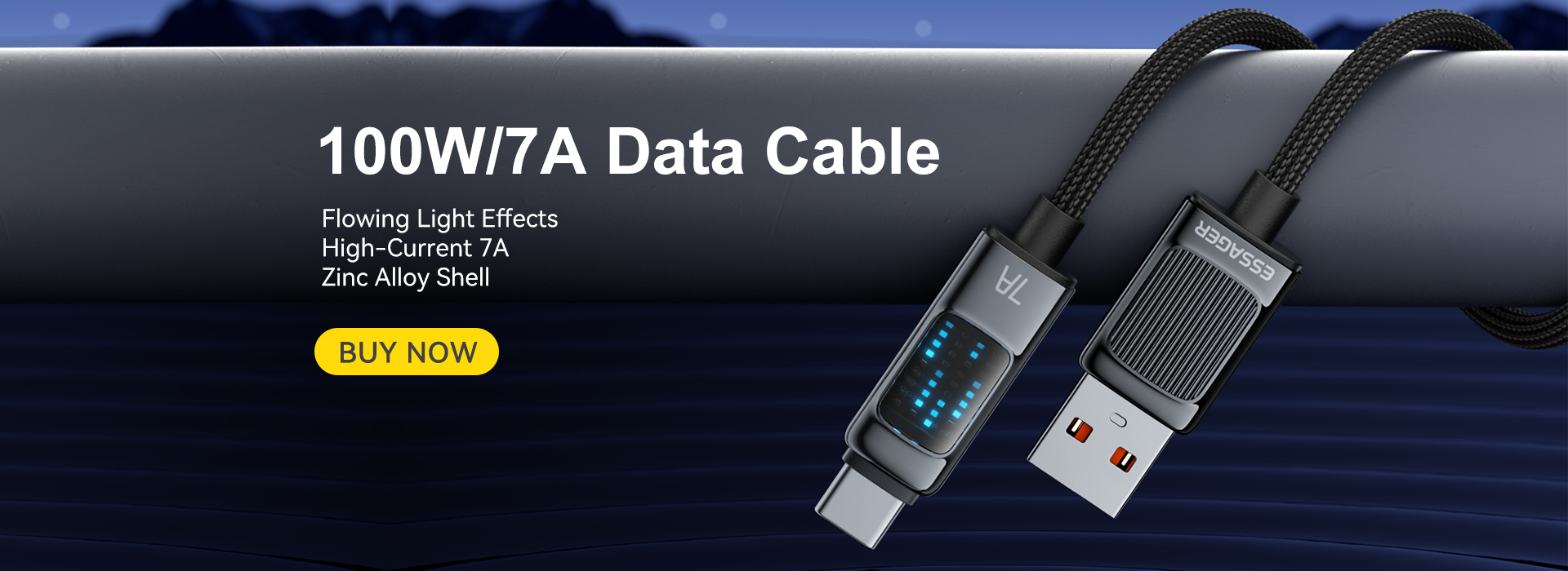 7A Max 100W USB A To C Type C Charging Cable ESSAGER ES-X58 Series