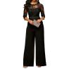 Buy cheap Newest Design Women Fashion Round Neck Sexy Jumpusit With Lace Tops from wholesalers