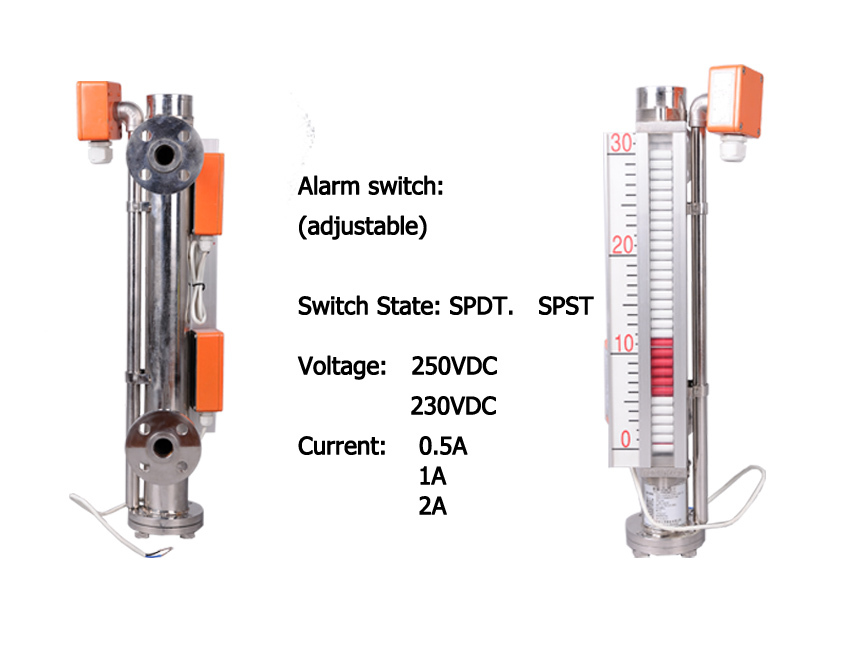 Fuel Measuring Instrument Electronic Magnetic 4-20mA Water Oil Measurement Tank Level Gauge