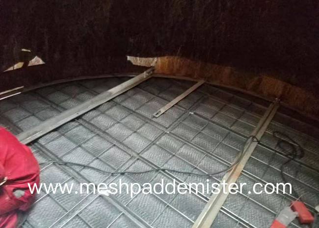 Gas Liquid Separator Mesh Pad Mist Eliminator Ss316l 750mm
