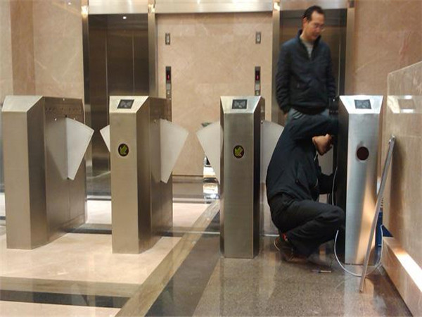 Optical CE Approved Flap Barrier Gate Half Height Turnstile With Led Indicator
