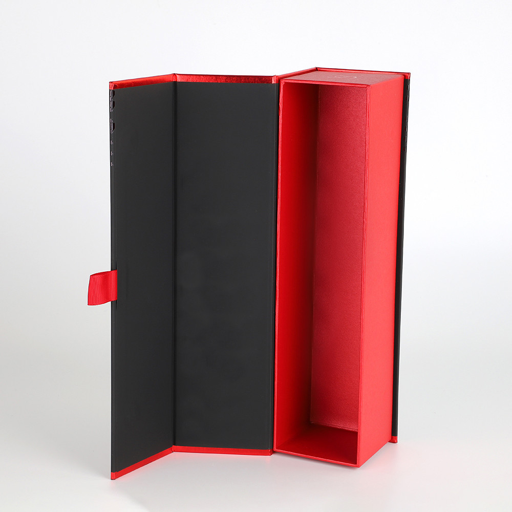 Rigid Foldable Spirit Bottle champagne packaging Magnetic Box