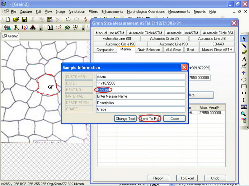Metallographic Image Analysis Software MetaVision For Metallurgical Microscopes