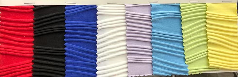Strip Plain Dyed 165cm 250gsm Stretch Knitted Fabric Crinkle polyester jersey material