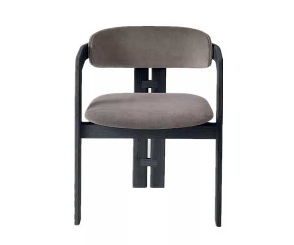 Black Solid Wood Frame Simple Design Nordic Light Luxury Dining Chairs