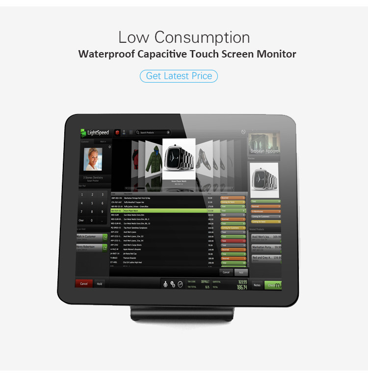 High Resolution 300cd/M2 Capacitive Pos Touch Screen Monitor TFT LCD Panel