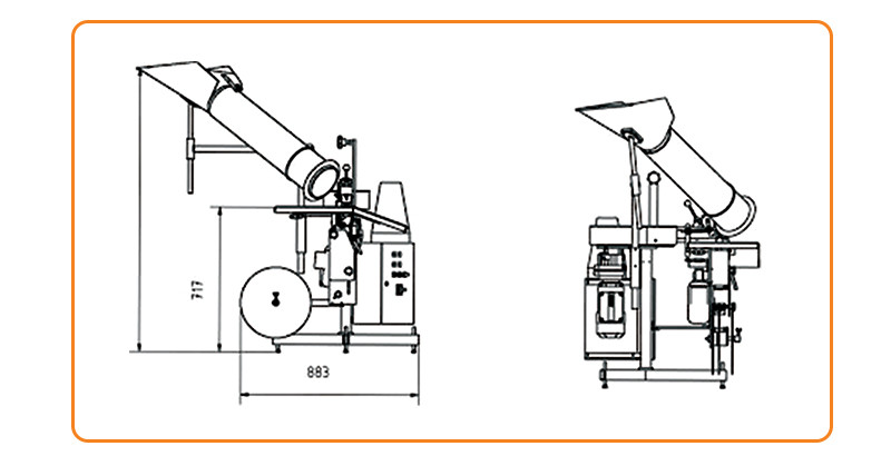 800W Mesh Net Bags Packing Machine Fruit And Vegetable Seashells Packing Machine