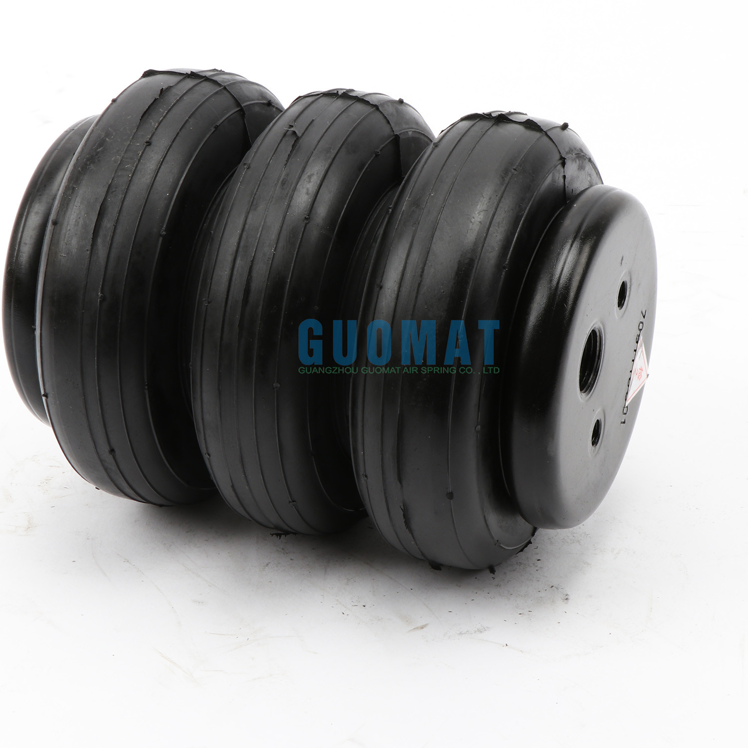 Airsustech 3B2400 Air Spring Shocks Rubber Triple Convoluted With Air Inlet 1/2NPT
