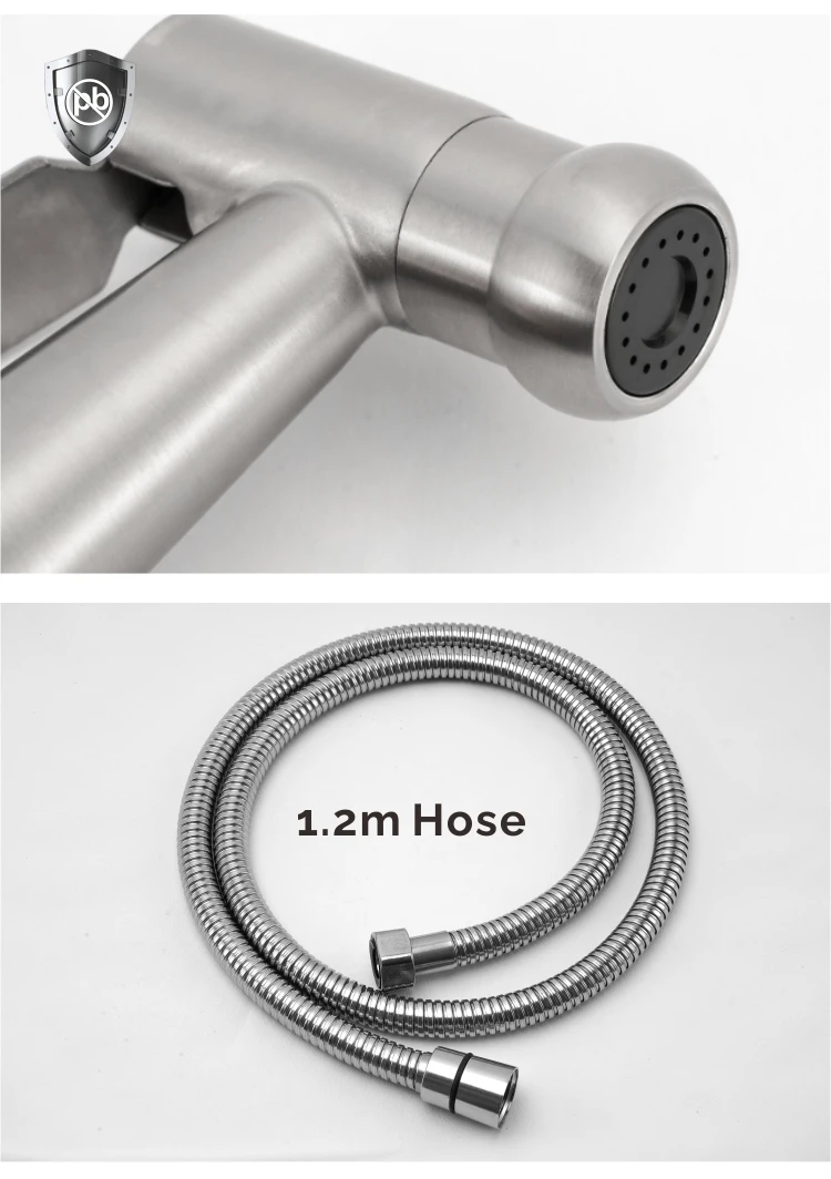 Sustainable 304 Stainless Steel Bathroom Toilet Bidet Faucet Sprayer Handheld Sprayer