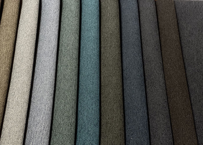 Knitted Chenille Sofa Fabric , 145cm Green Chenille Upholstery Fabric