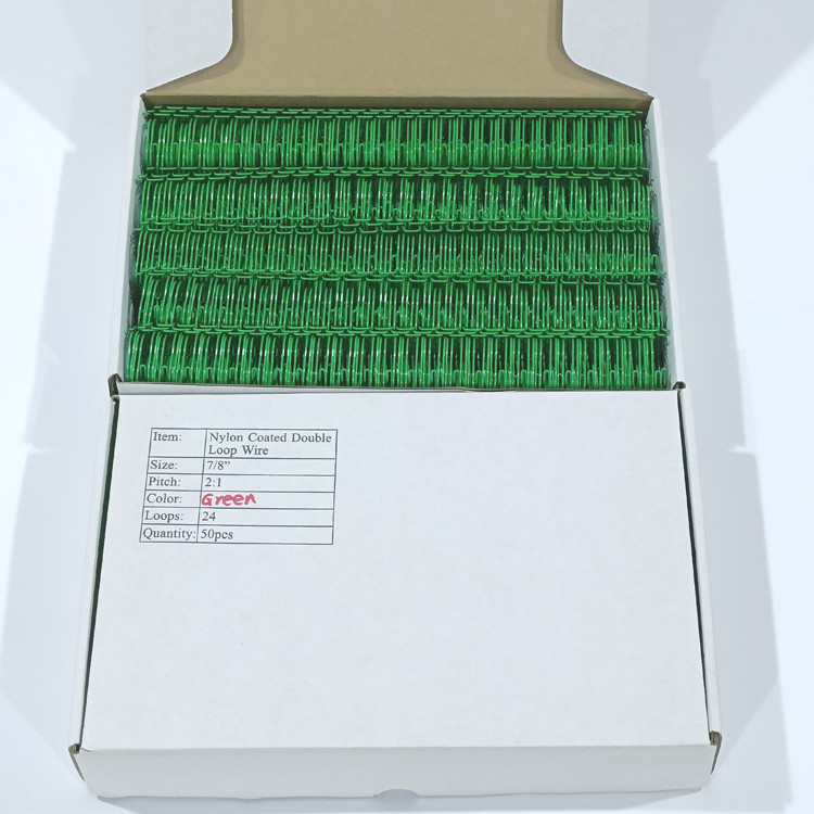 A4 Box Hardcover Wire O Binding 2:1 Red Nylon-Coated Double Loop Wire=