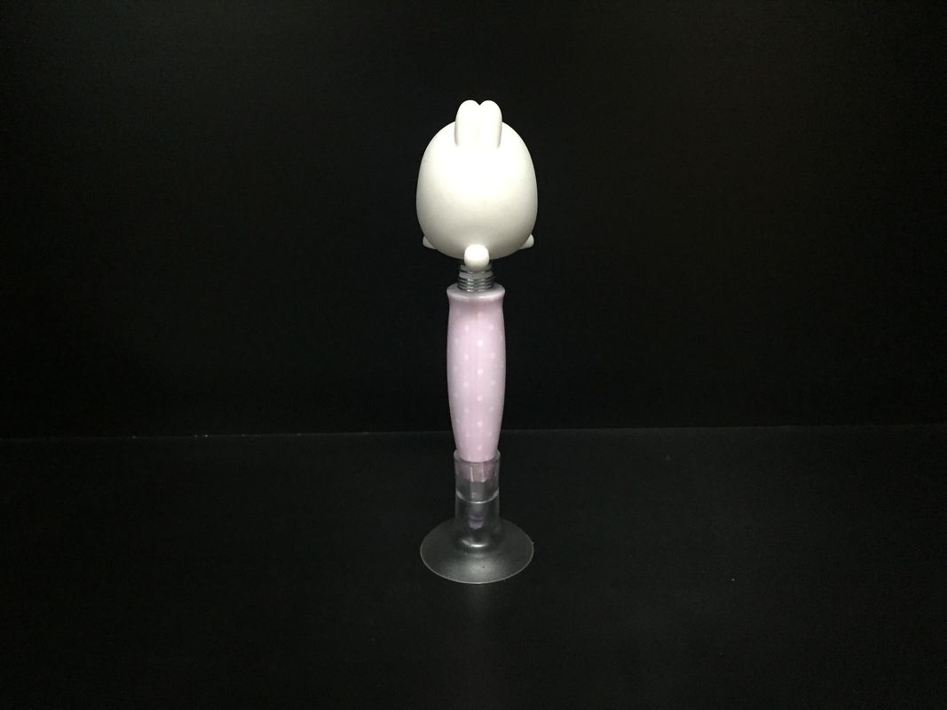 Ball pen with white rabbit figure rubber sucker Plastic Daily Product used for decoration promotion made of PVC and ABS
