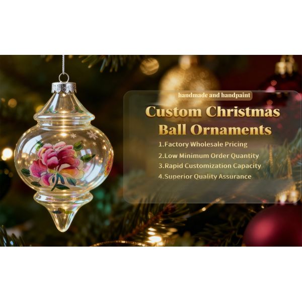 Factory Price Customizable Hand Painted Glass Ball for Holiday Parties Christmas Tree Ornaments ODM/OEM Factory Direct