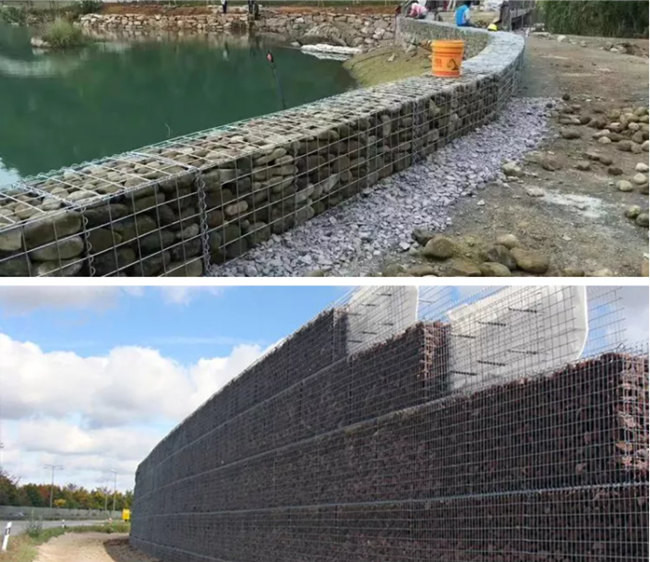 1 X 1 X 1 M Galvanized Gabion Box Welded Stone Rock Baskets For Retaining Wall