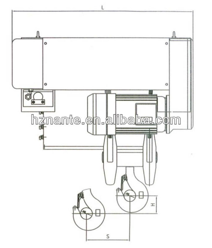 Construction Electric Wire Rope Hoist Wire Rope Pulling Hoist 440V/380V