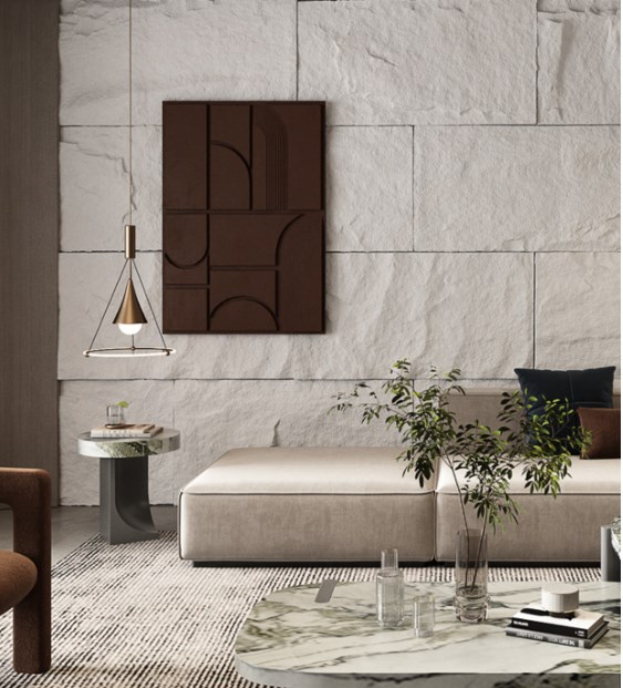 Modern Style Lightweight Stone Wall Panels PU Faux Stone Veneer Panels for Wall Decor