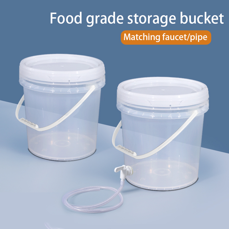 Food Grade Drink Dispenser 5 Gallon Plastic Bucket With Handle And Lids Customrized Logo