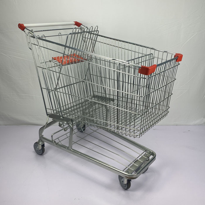 210 Liter German Large Shopping Trolley One Stop Shopping Cart With Foldable Beer Rack