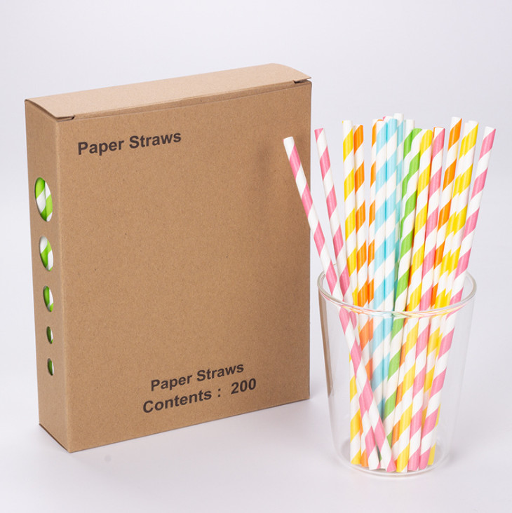 Individual Packing Drinking Straws Disposable Colorful Custom Food Grade Material