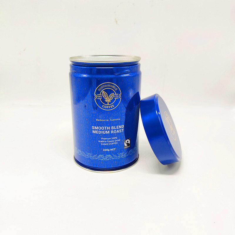 Custom Printed Round Tin Plate Cans With Aluminum Foil Lid Colorful Screw Tube